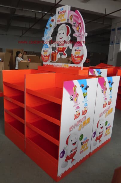 Foldable 4_sided Cardboard chocolate pallet display